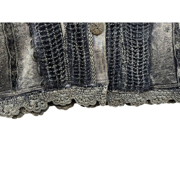 Urban Tribe Womens Textured Button-Up Jacket M Intricate Detailing & Scalloped - Picture 9 of 15